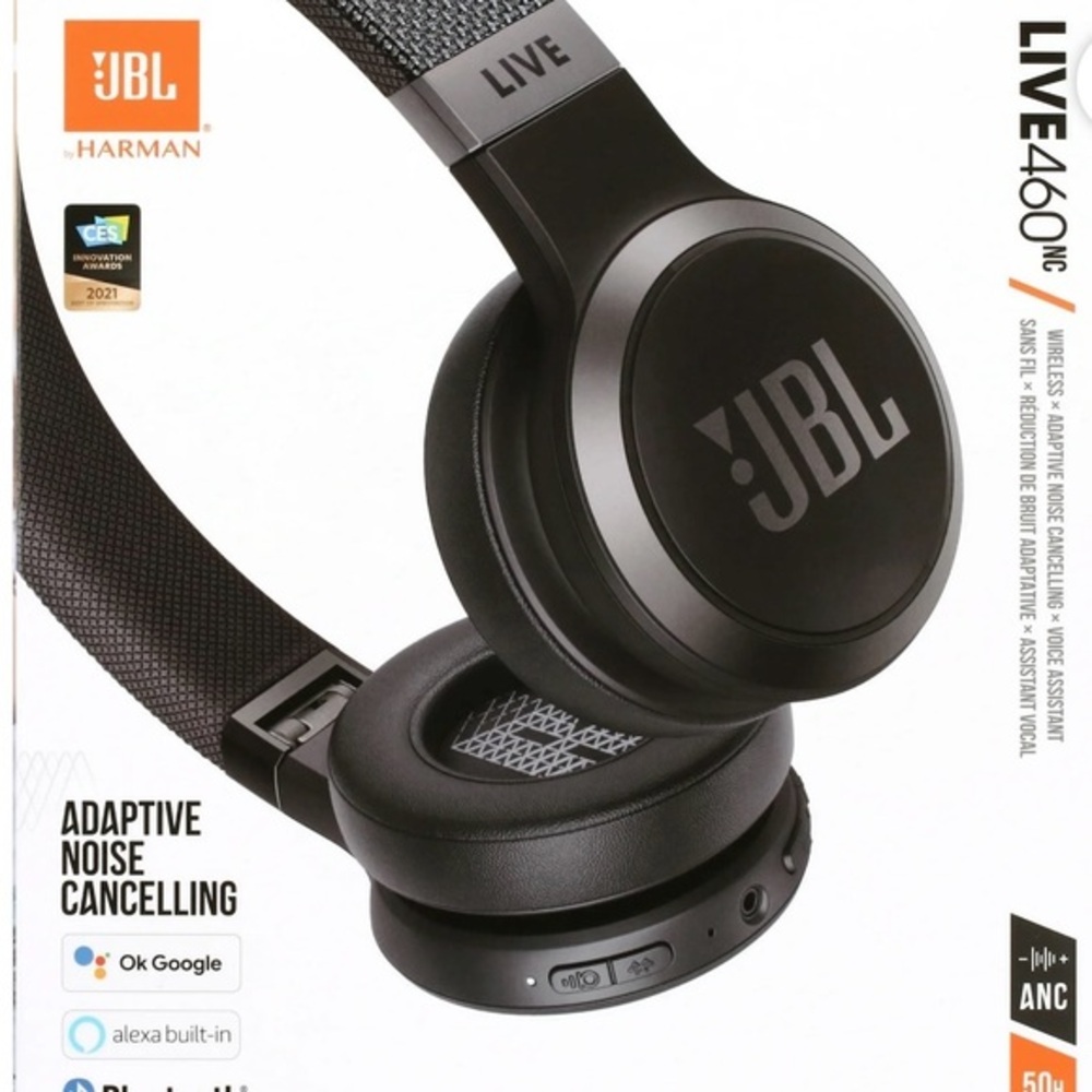 JBL Live 460NC - Wireless on-ear NC headphones - Black